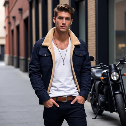 Classic Men's Leather Flight Jacket