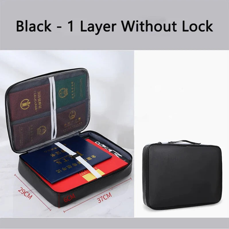 Secure Travel Wallet - Zipper Pouch for Cards and Files