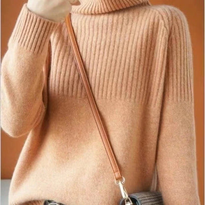 Soft Women's Turtleneck Cashmere Knit Sweater