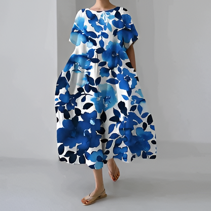 Stylish Floral Print Summer Dress
