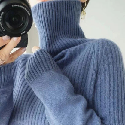 Soft Women's Turtleneck Cashmere Knit Sweater
