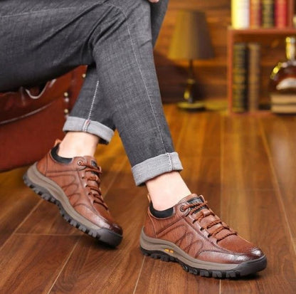 Comfortable Men's Leather Support Shoes