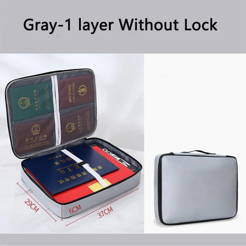 Secure Travel Wallet - Zipper Pouch for Cards and Files
