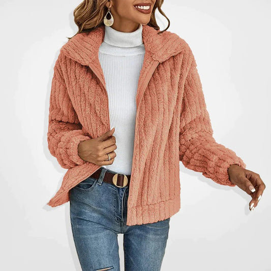 Soft Women's Oversized Fleece Cardigan - Pexav