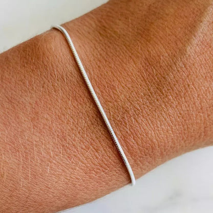 Simple Chain Bracelet with Snake Buckle