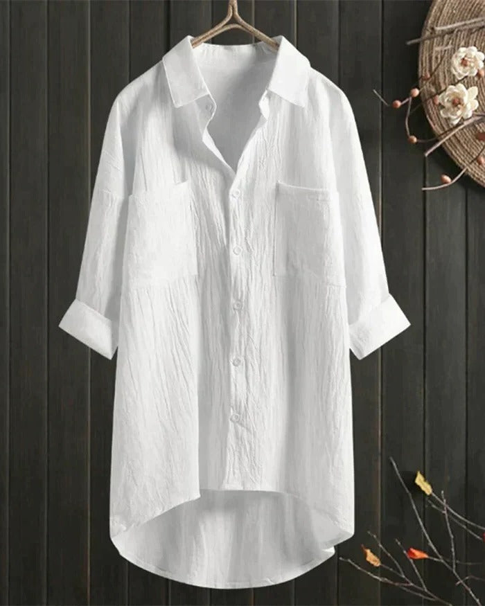 Classic Ladies Lightweight Cotton Shirt - Pexav