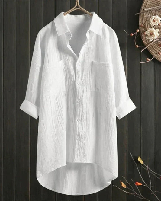 Classic Ladies Lightweight Cotton Shirt - Pexav