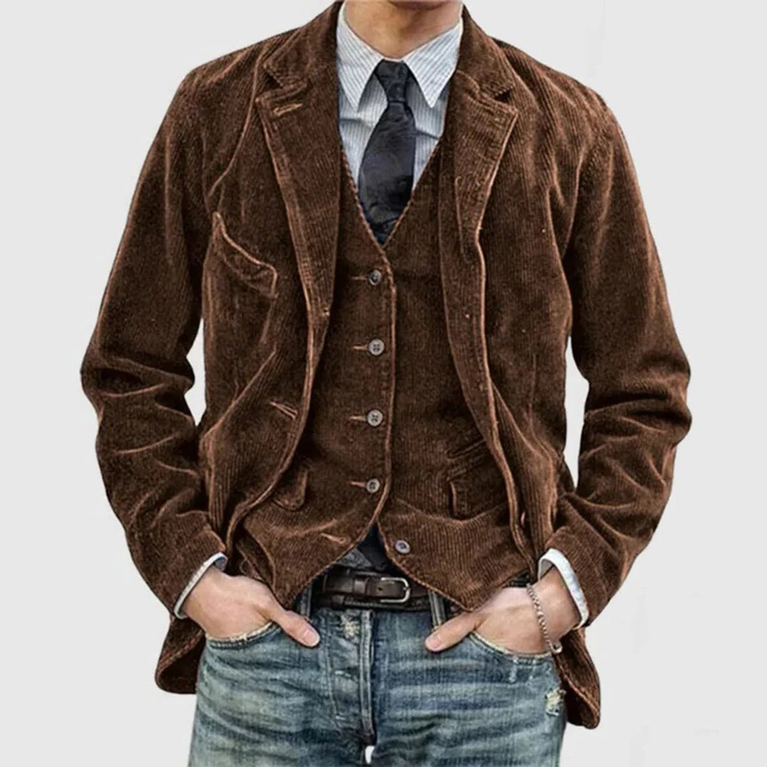 Rugged Textured Mens Jacket - Pexav
