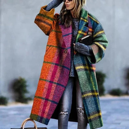 Stylish Graphic Trench Coat - Pexav