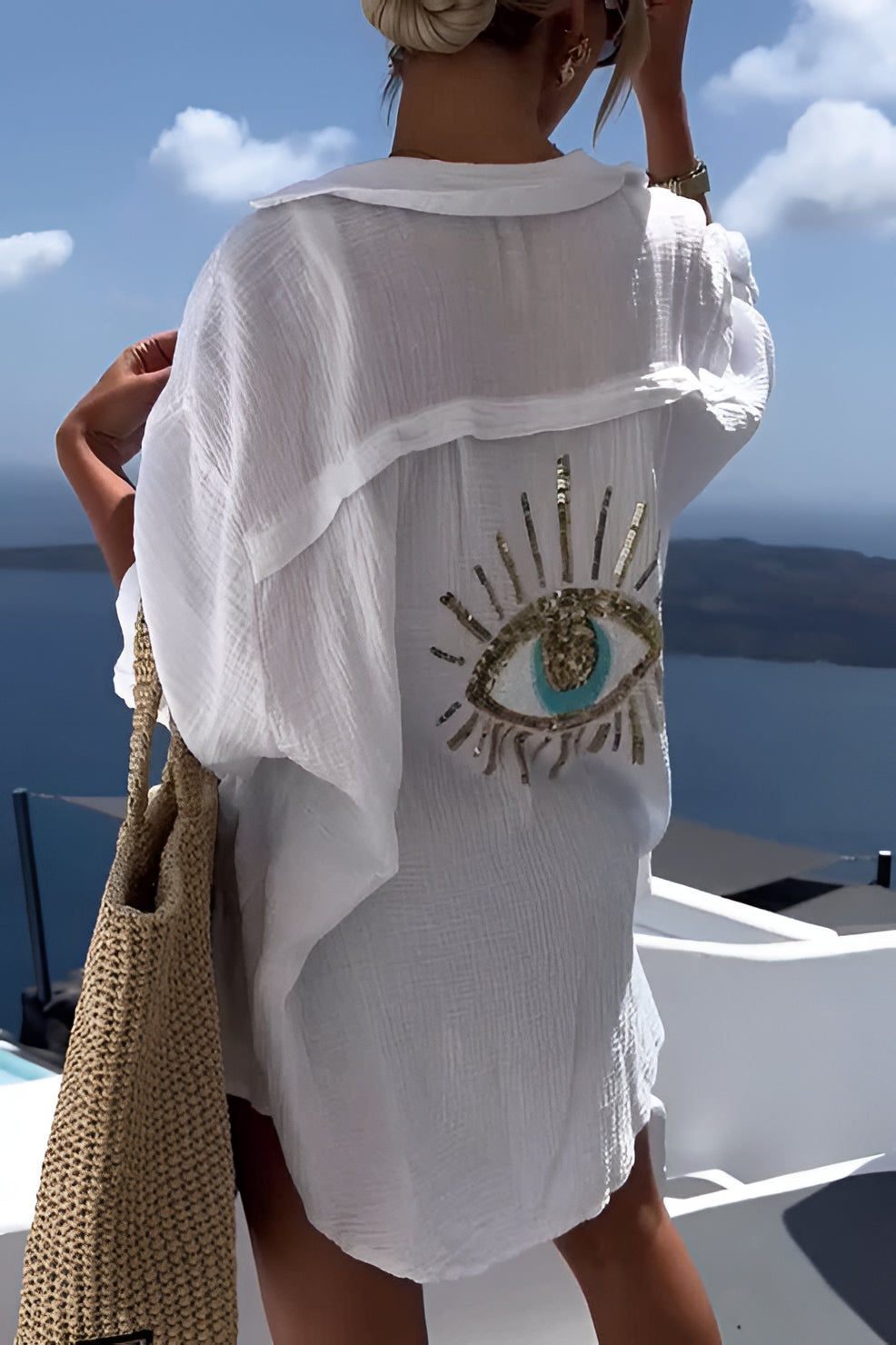 Sparkly Protective Eye Tee Shirt - Pexav