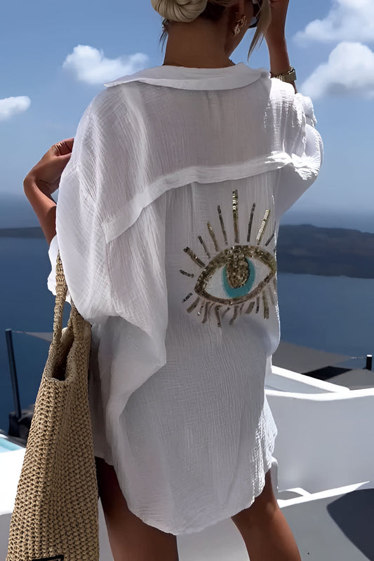 Sparkly Protective Eye Tee Shirt - Pexav