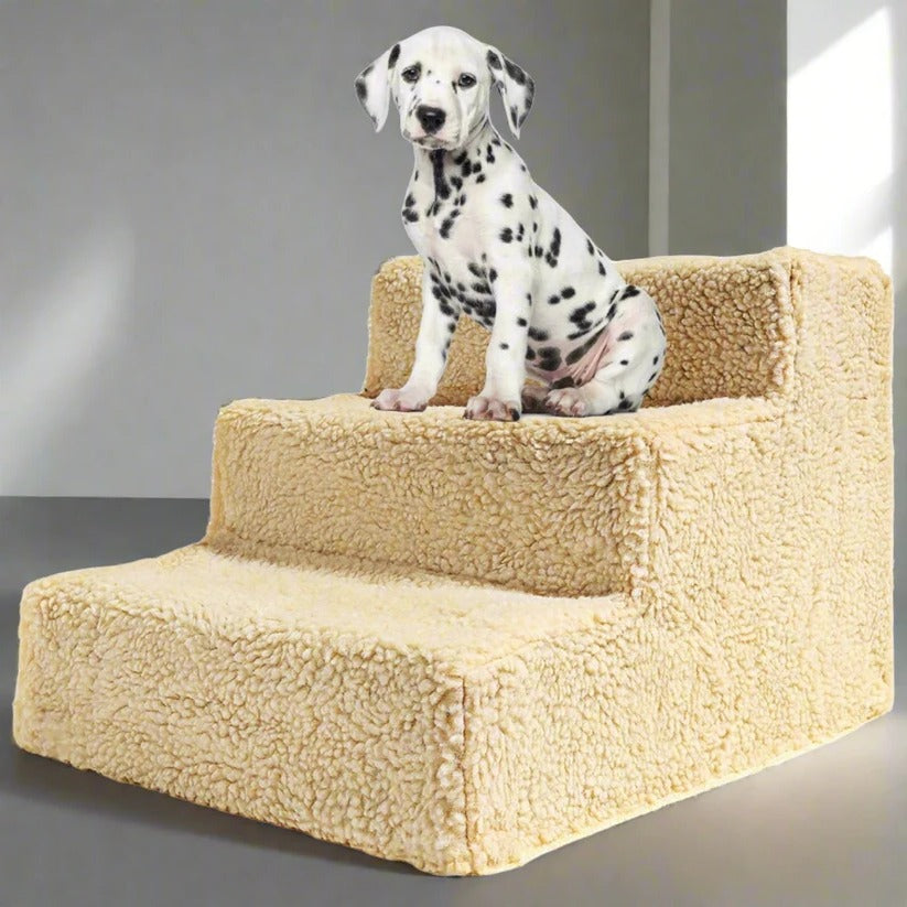 Compact Folding Pet Steps For High Beds - Pexav