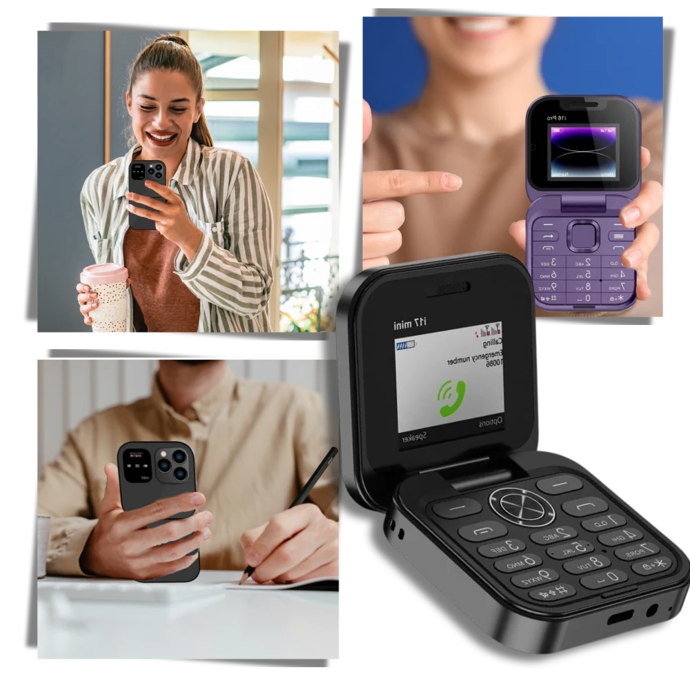 Compact 2 Sim Flip Mobile Phone