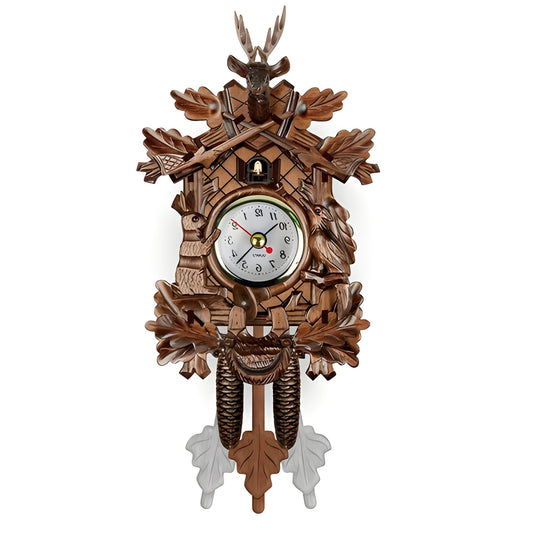 Vintage Style Wooden Wall Clock - Pexav