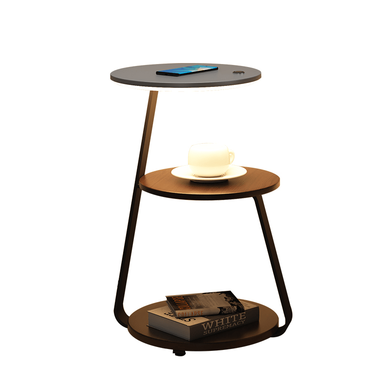 Compact 2-Tier Side Table Lamp