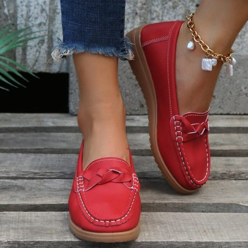 Comfortable Leather Slip On Casual Loafers Shoes