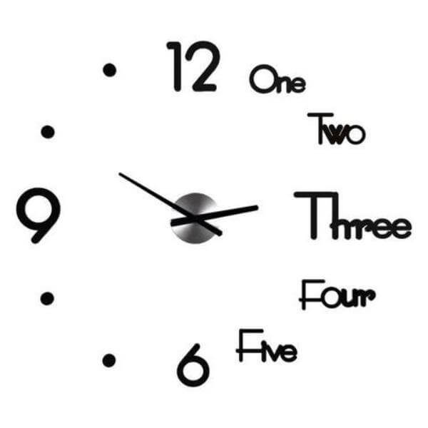 Big Decorative Digital Number Wall Clock