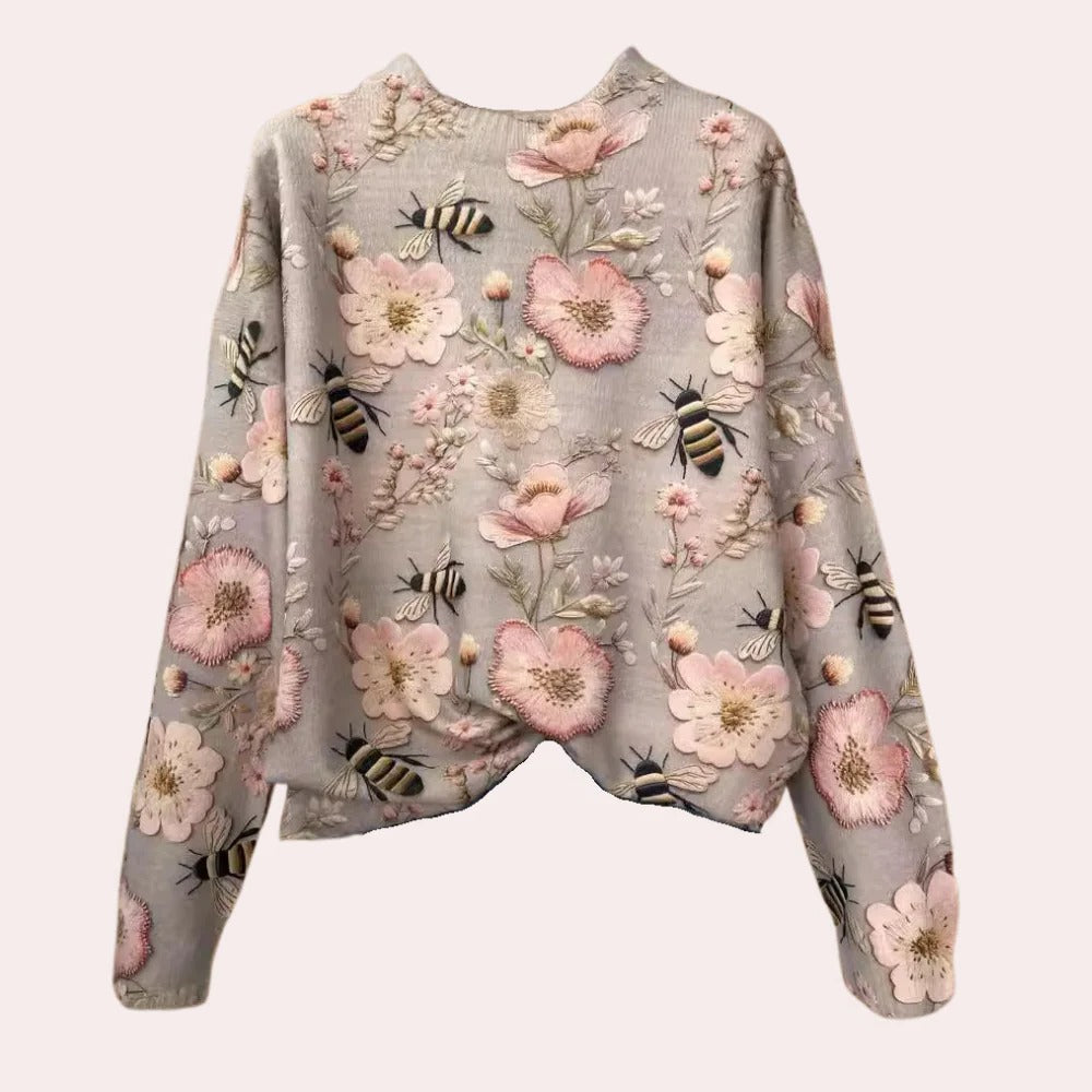 Stylish Ladies Crew Neck Sweater - Pexav