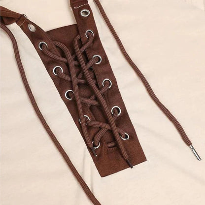 Stylish mens hoodie with adjustable lace closure