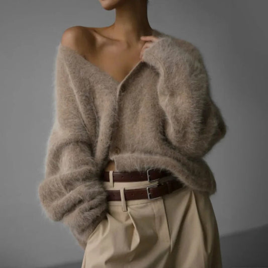 Luxurious Warm Women's Cashmere Sweater - Pexav