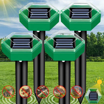 Solar Powered Yard Pest Repellent Stakes 4 Pack - Pexav