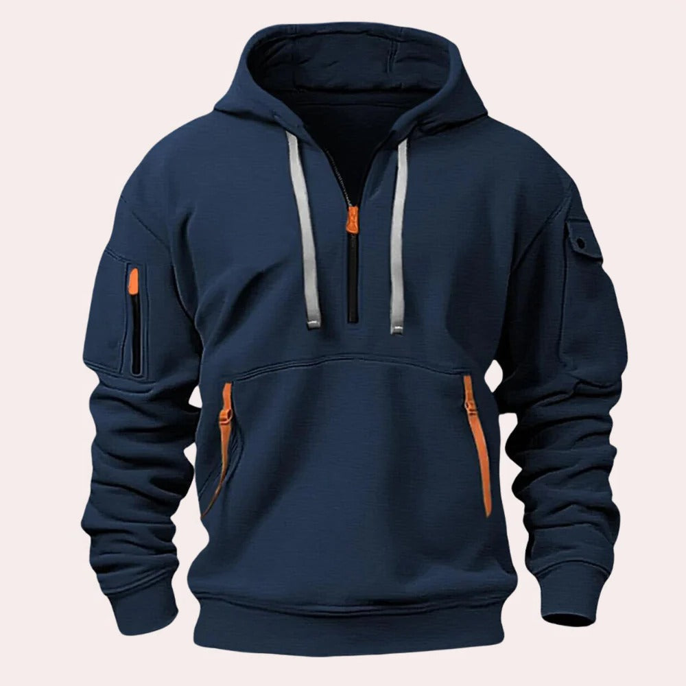 Classic Fit Mens Casual Hooded Sweatshirt