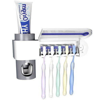 Sanitizing Electric Toothbrush Holder & Paste Dispenser