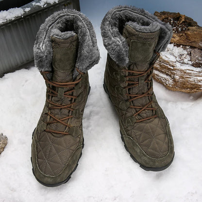 Insulated Men's Snow Boots, Warm and Cozy