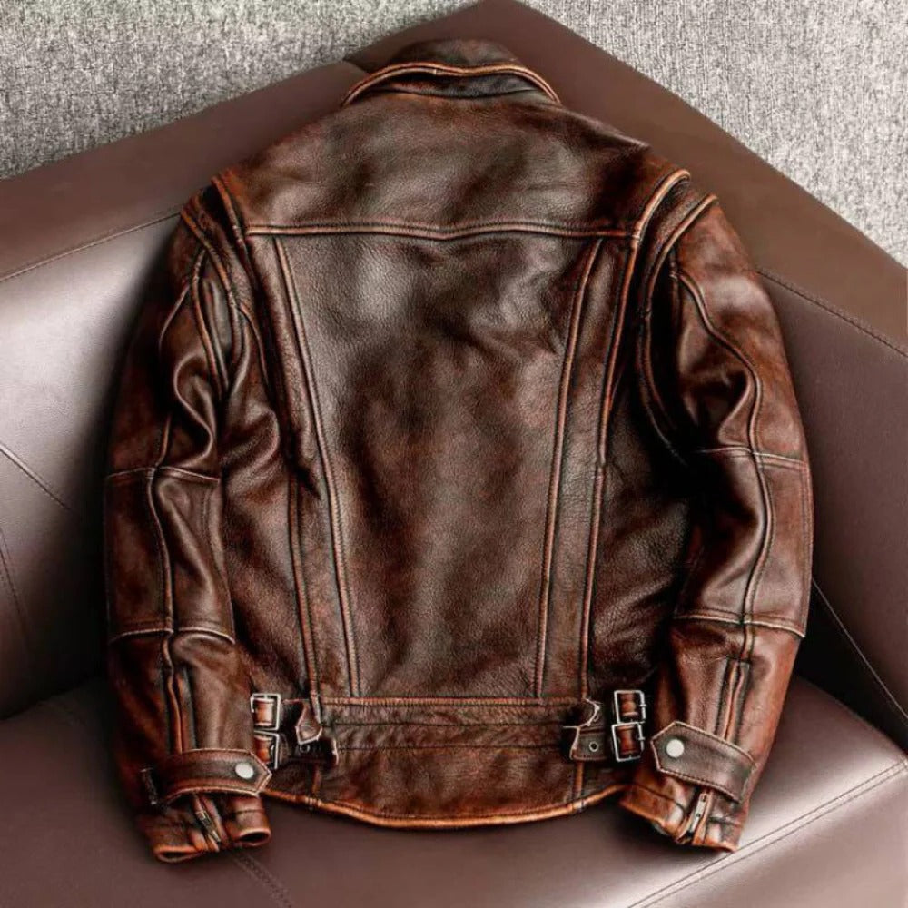 Classic Vintage Mens Leather Jacket