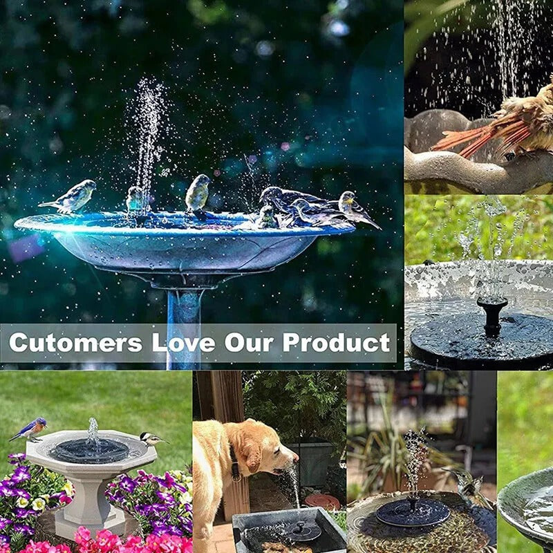 Bright Outdoor Fountain with 60 LED Lights
