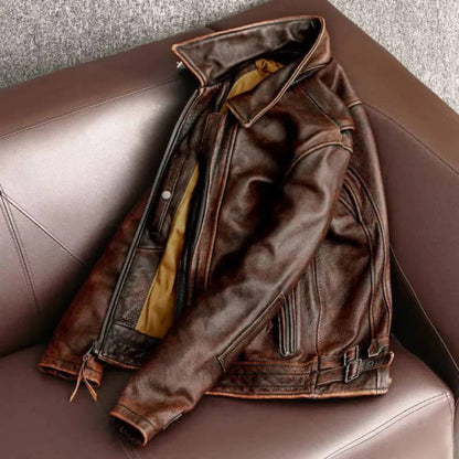 Classic Vintage Mens Leather Jacket