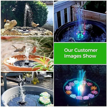 Bright Outdoor Fountain with 60 LED Lights