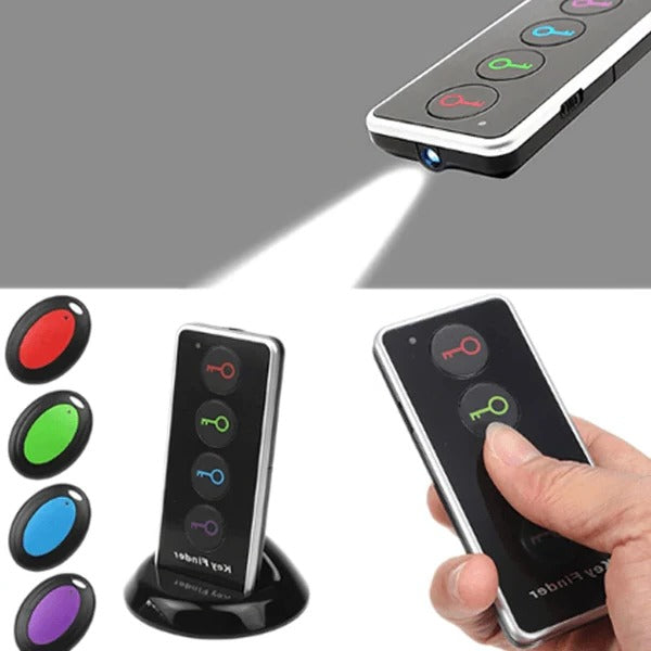 Smart Tracker for Keys Wallet and Phone with LED Remote