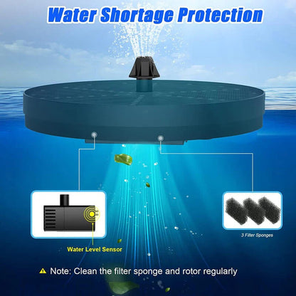 Bright Outdoor Fountain with 60 LED Lights
