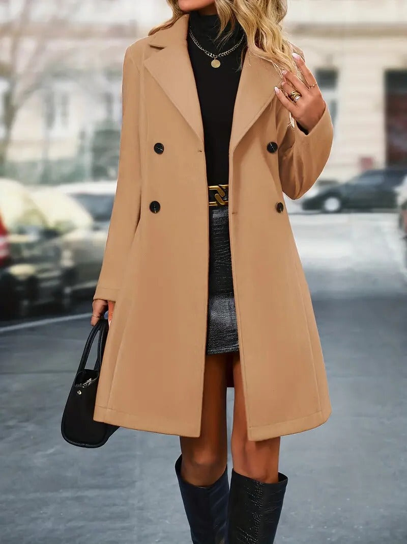 Classic Double Breasted Wool Coat