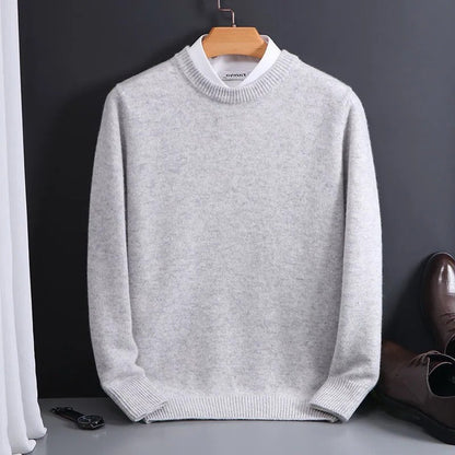 Luxurious Men's Pure Cashmere Crew Sweater