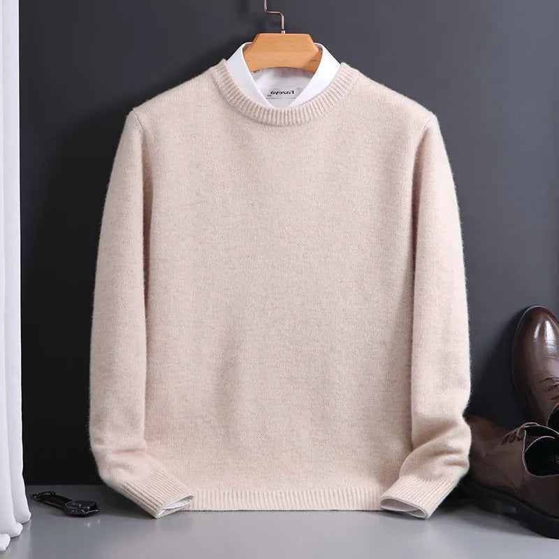 Luxurious Men's Pure Cashmere Crew Sweater