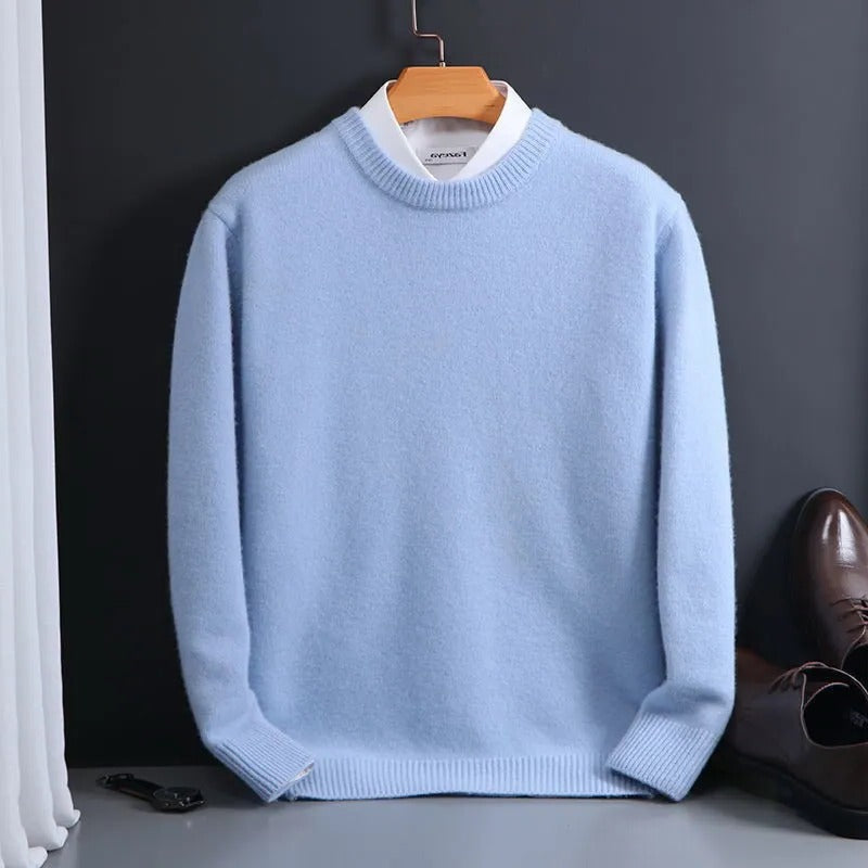 Luxurious Men's Pure Cashmere Crew Sweater