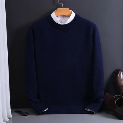 Luxurious Men's Pure Cashmere Crew Sweater