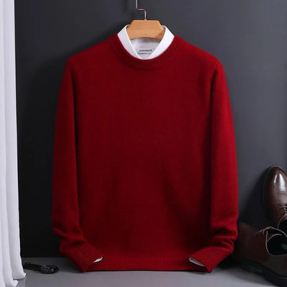 Luxurious Men's Pure Cashmere Crew Sweater