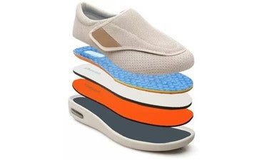 Wide Fit Orthotic Walking Shoes - Soft Cushioning