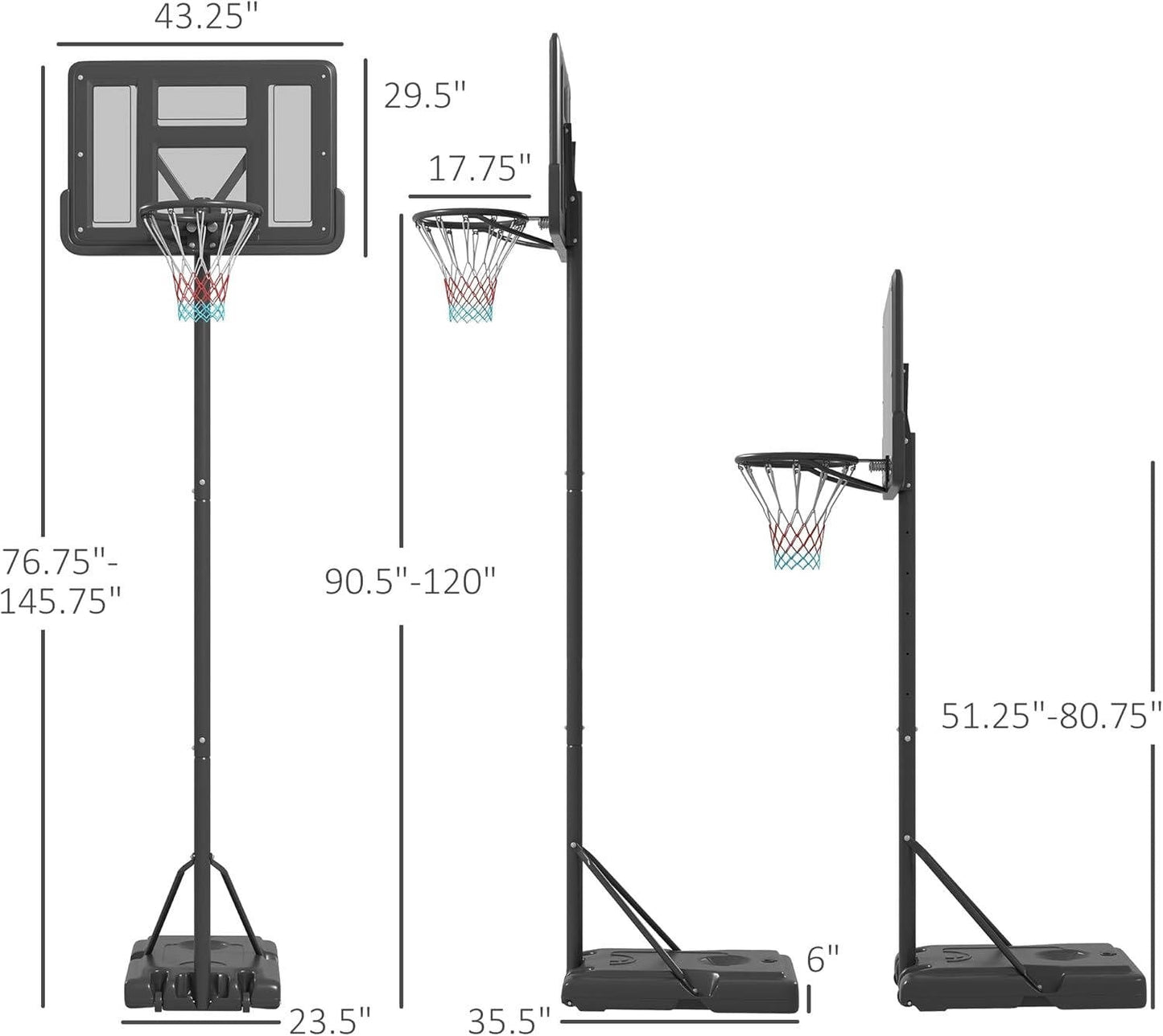 Compact Collapsible Basketball System