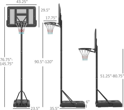 Compact Collapsible Basketball System