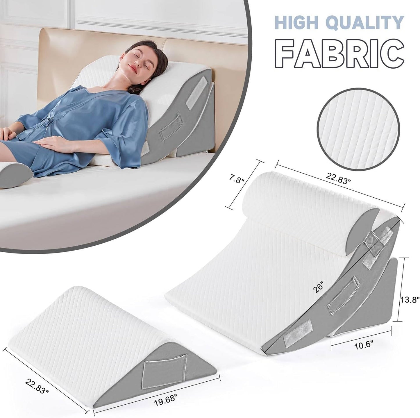 Comfortable Foam Bed Support Pillow Set
