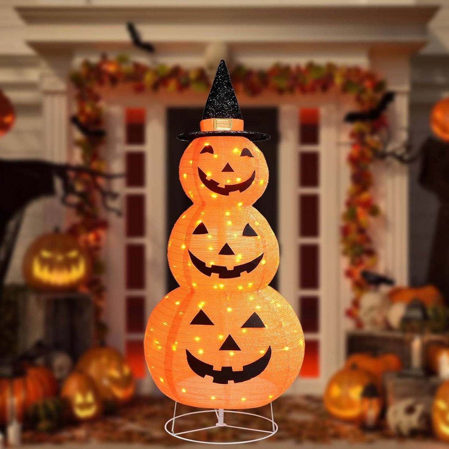 Spooky Fall Yard Pumpkin Decor