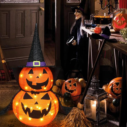 2 Pack 3ft Outdoor Solar Pumpkin Decor Lights