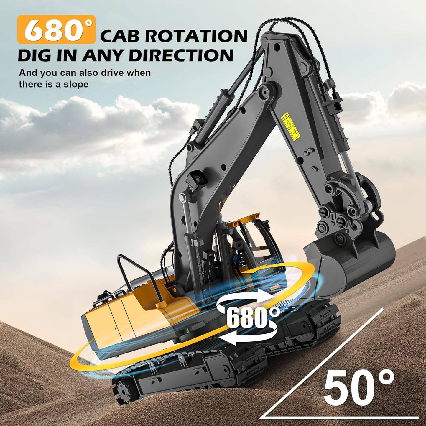 Toy RC Construction Truck Vehicle Set