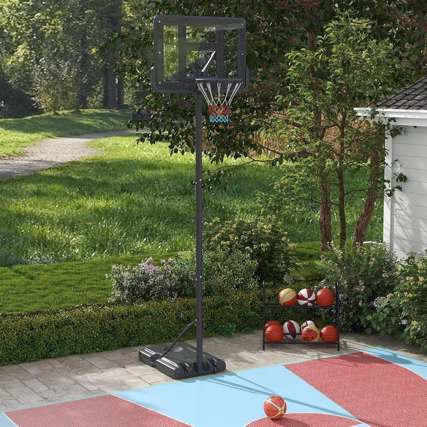 Compact Collapsible Basketball System