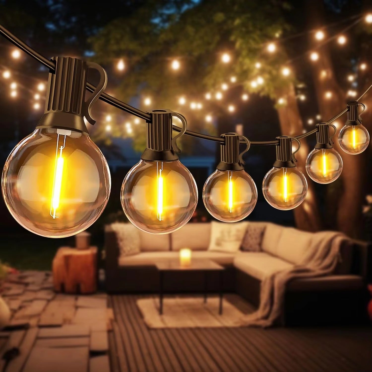 Bright Patio Solar String Lights - Pexav