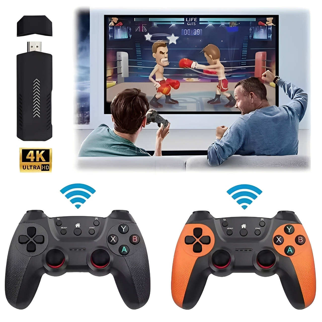 Classic Gaming System 4K with 2 Controllers - 41000 Games - Pexav